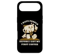 Carcasa para iPhone Air I Hate People Before I Got My First Coffee Humour