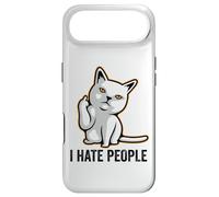 Carcasa para iPhone Air I Hate People Sign,Funny Cat Giving The Finger Flipping Off