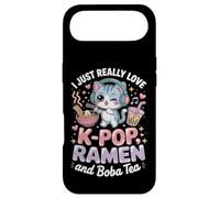 Carcasa para iPhone Air I Just Love K-Pop Ramen and Boba Tea Cute Cat Graphic