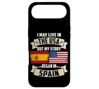 Carcasa para iPhone Air I May Live In The USA But My Story Began In España Bandera de Estados Unidos