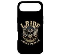 Carcasa para iPhone Air I Ride So I Don't Choke People - Alas de Motociclista, diseño de Calavera