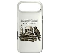 Carcasa para iPhone Air I Silently Correct Your Grammar Skull Raven Funny Teacher