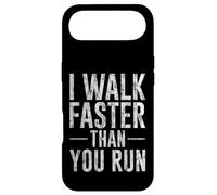 Carcasa para iPhone Air I Walk Faster Than You Run Chiste de maratón Motivacional -