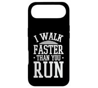 Carcasa para iPhone Air I Walk Faster Than You Run Chiste de maratón Motivacional -