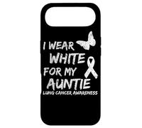 Carcasa para iPhone Air I Wear White For My Auntie Lung Cancer Awareness Ribbon