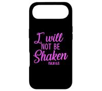 Carcasa para iPhone Air I Will Not Be Shaken Salmo Verso de la Biblia Confía en Señor Dios Jesús