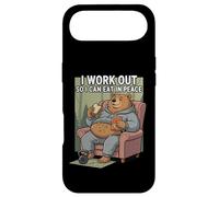 Carcasa para iPhone Air I Work out So I Can Eat In Peace Funny Gym Motivación Cita