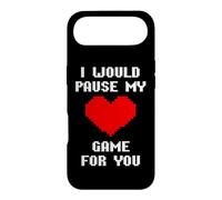 Carcasa para iPhone Air I Would Pause My Game For You Corazones De Píxeles Amor