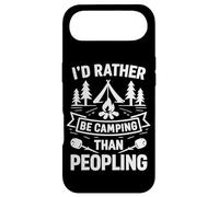 Carcasa para iPhone Air ID Rather Be Camping Than Peopling Funny Tent Fire Graphic