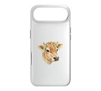 Carcasa para iPhone Air Ilustración Cabeza de Vaca en Acuarela con Margaritas