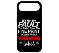 Carcasa para iPhone Air Its Not My Fault Funny Sarcastic Saying Humor Men Women