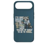 Carcasa para iPhone Air I've Done Horrible Things for Money Funny Raccoon Cansado Work