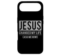 Carcasa para iPhone Air Jesus Changed My Life Ask Me How Jesus T-Shirt