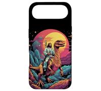 Carcasa para iPhone Air Jesús Montando en el Espacio T-Rex Dinosaur Meme Sci-Fi Creyentes