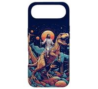 Carcasa para iPhone Air Jesús Montando en el Espacio T-Rex Dinosaur Meme Sci-Fi Creyentes