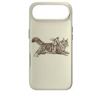 Carcasa para iPhone Air Jesús Montando Maine Coon Divertido Cristiano para Gatunos