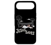 Carcasa para iPhone Air Jesús Salva Divertido Jugador Cristiano de Voleibol Fe Deportes