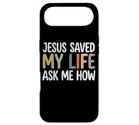 Carcasa para iPhone Air Jesus Saved My Life Ask Me How