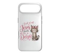Carcasa para iPhone Air Jesus Thinks I'm A Delight Funny Christian Faith Cat Lover
