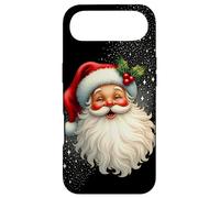 Carcasa para iPhone Air Jolly Santa Claus Face, Holly & Sparkles - Festive Christmas
