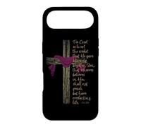 Carcasa para iPhone Air Juan 3:16 por Dios Tan Amado El Versículo Bíblico Mundial con Cruz