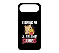 Carcasa para iPhone Air Juego de Palabras de 60 años y felino Fino para Fiesta de cumpleaños temática de Gatos