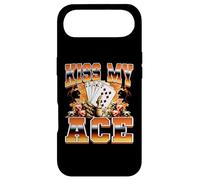 Carcasa para iPhone Air Jugador de póker Kiss My Ace, Juego de Casino al Estilo Pirata de los 90