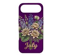 Carcasa para iPhone Air July Birth Flower Larkspur & Water Lily Cute Floral Birthday