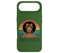 Carcasa para iPhone Air Juneteenth 1865 Mujeres Afro Leopard Melanina Libertad