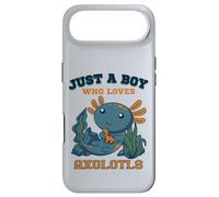 Carcasa para iPhone Air Just A Boy Who Loves Axolotls Lindo Dinosaurio salamandra Azul