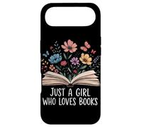 Carcasa para iPhone Air Just A Girl Who Loves Books Floral Reader Literatura Adicto
