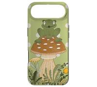 Carcasa para iPhone Air Kawaii Frog Sitting On Mushroom Cute Aesthetic Pattern