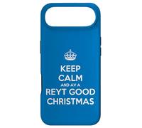 Carcasa para iPhone Air Keep Calm and Have A Reyt Good Christmas - Corona con Texto en inglés
