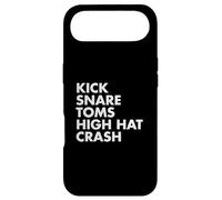 Carcasa para iPhone Air Kick Snare TOMS High Hat Crash Drum Set Texto
