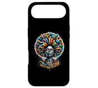 Carcasa para iPhone Air La educación es Libertad Profesor Negro Libros Pelo Afro Chi