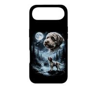 Carcasa para iPhone Air Lagotto Romagnolo Aullando a la Luna, Perro Retro de los 90