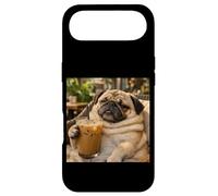 Carcasa para iPhone Air Lazy Sunday Coffee Pug Funny Relaxing Meme