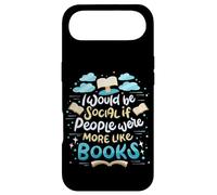 Carcasa para iPhone Air Lector Divertido de Lectura de Libros con Cita Me gustaría ser Social