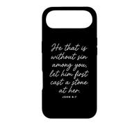Carcasa para iPhone Air Let Him Cast The First Stone Biblia Versículo Escritura Juan 8:7