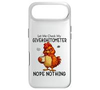 Carcasa para iPhone Air Let Me Check My Giveashitometer Funny Grumpy Chicken Coffee