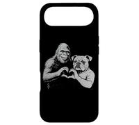 Carcasa para iPhone Air Letrero de Mano con corazón de Bulldog inglés Bigfoot Sasquatch para Amantes de los Perros