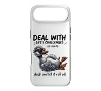 Carcasa para iPhone Air Lidiar con los desafíos Duck Roll Off Cita Divertida