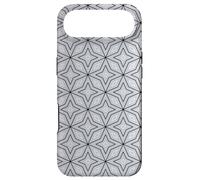 Carcasa para iPhone Air Light Gray White Black Stars Triangles Hexagons Pattern