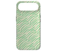 Carcasa para iPhone Air Lime Cream Green Wavy Lines Curves Flowing Strokes Pattern