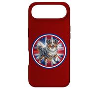 Carcasa para iPhone Air Lindo Perro Pastor Australiano Cachorro Bandera del Reino Unido Inglaterra