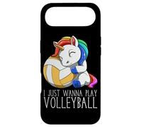 Carcasa para iPhone Air Lindo Unicornio De Voleibol I Just Wanna Play Volleyball