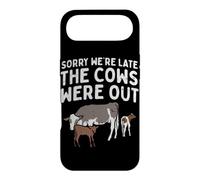 Carcasa para iPhone Air Lo Siento, llegamos Tarde, Las Vacas Estaban Fuera, Cita Divertida de Dairy Farmer
