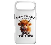 Carcasa para iPhone Air Lo Siento, llego Tarde, Vi una Vaca esponjosa Funny Highland Cow Girls