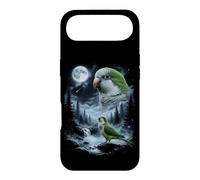 Carcasa para iPhone Air Loro cuáquero Aullando a la Luna 90's Retro Monk Parakeet