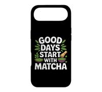 Carcasa para iPhone Air Los Buenos días comienzan con Arte de Texto Matcha